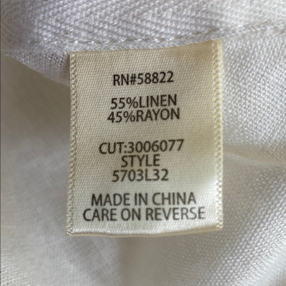 Max Studio White Linen Blend Sleeveless Tank Top - Picture 9 of 12